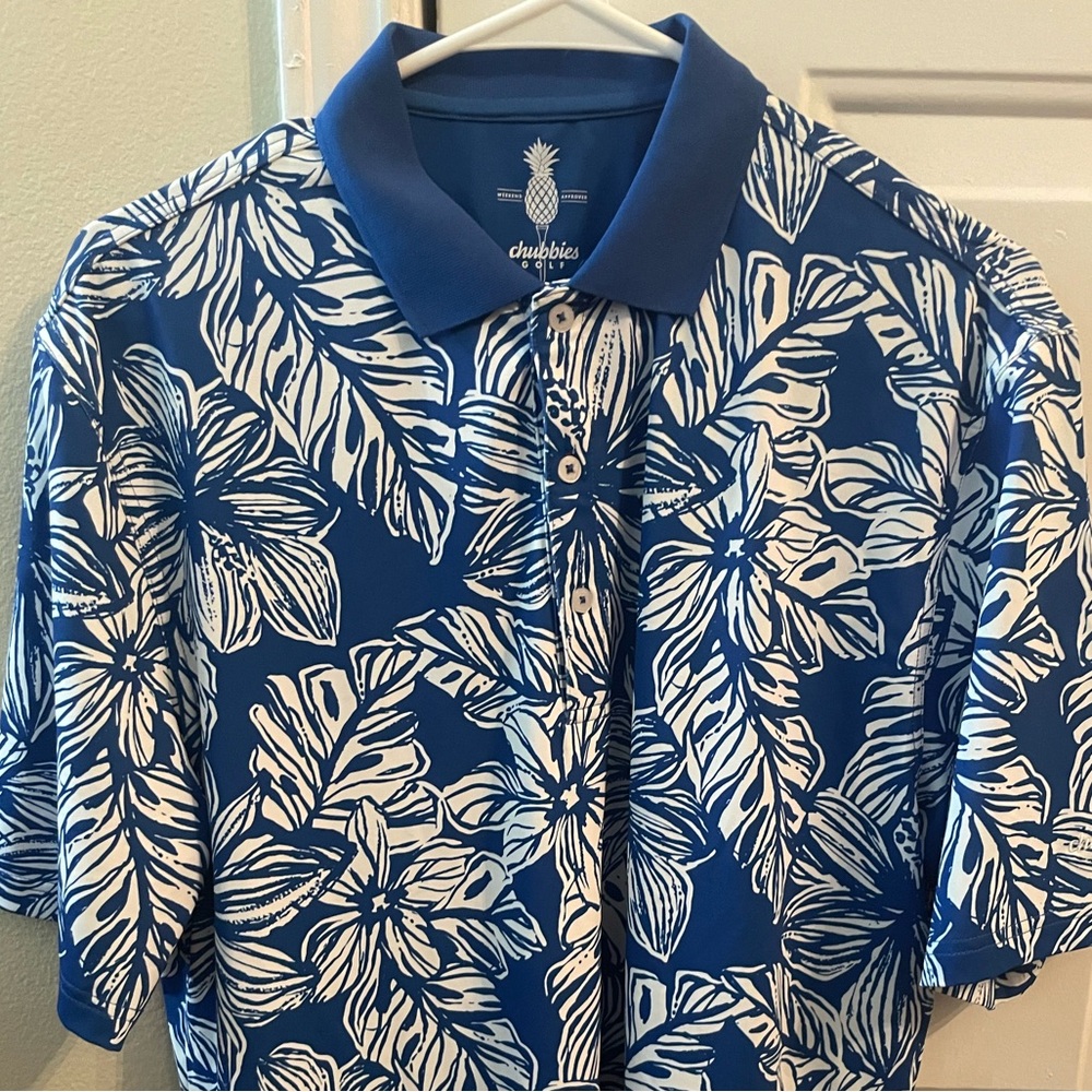 Chubbies moisture wicking golf polo. Size medium
